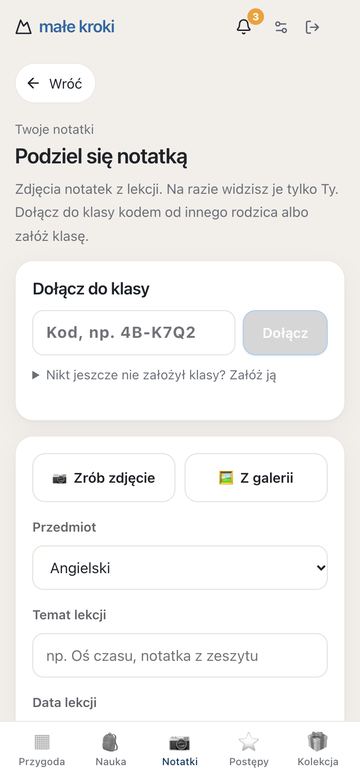 Notatki klasy w jednym miejscu